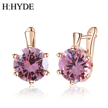 H:HYDE New Arrival Fashion Green Blue Crystal Earrings For Women Girls Vintage Drop Earrings Statement Wedding Jewelry Wholesale 2024 - buy cheap