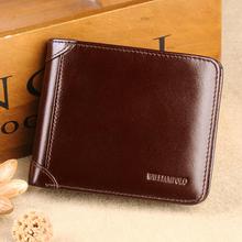 WilliamPOLO Brand Men Wallet Short Credit Card Holder Bifold Trifold Genuine Leather Multi Card Case Organizer Purse Black Brown 2024 - buy cheap