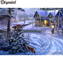 Pintura de diamante completa quadrada/redonda 5d diy pintura "casa de neve cenário" 3d bordado ponto cruz decoração de casa presente a12123 2024 - compre barato