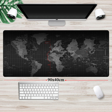 World Map Large XL Mouse Pad Locking Edge Computer Gaming Big MousPad Non-Skid Speed Gamer Rubber Notebook Keyboard Desk Mat 2024 - buy cheap