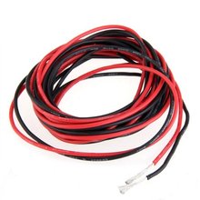 2x3m 18 calibre awg cabo de fio de borracha de silicone preto vermelho flexível 2024 - compre barato