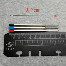 Caneta esferográfica com recarga de tinta vermelha, caneta esferográfica para caneta tática de 9.7 cm, 10 peças por lote 2024 - compre barato
