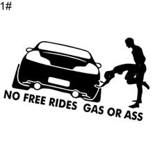 Funny No Free Rides Gas or Ass Car Vehicle Reflective Decals Sticker Decoration PET 2024 - buy cheap
