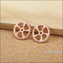 100 pcs Charms Rose Gold-color zinc alloy Steampunk Gear Pendant Fit Bracelets Necklace DIY Metal Jewelry Making 20037 2024 - buy cheap