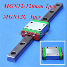 1pcs MGN12 12mm Linear Rail Slide MGN12 L-120mm long Rail +1pcs MGN12C Carriage /Guide Block CNC Parts XYZ Axis 2024 - buy cheap