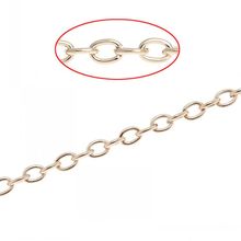 DoreenBeads Link-Opened Cable Chains Findings rose gold color 3.5mm x 3mm,10M 2024 - buy cheap