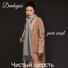DANKEYISI-bufanda larga de lana para hombre y mujer, chales cálidos de lana gruesa, con borlas, color sólido y cálido, invierno, 2018 2024 - compra barato