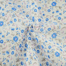 Tela 2019 de algodón para decoración del hogar, tela ligera con estampado Floral, diseño de retazos de recortes, color azul, novedad de 100% 2024 - compra barato