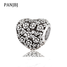 New Alloy Silver Plated Bead Alloy Vintage Wildflower Charm Fit Original  Bracelet Necklace DIY Women Jewelry 2024 - buy cheap