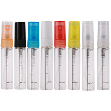 Frasco de spray transparente para perfume, frasco de 5 ml, com balança, bico de plástico, para cosméticos, atomizador para avaliação 2024 - compre barato