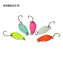 5pcs mixed colors two sides painted spoon fishing lure isca artificial bait fishing tackle trout lure metal bait 2024 - buy cheap