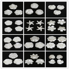 Hot Selling 20-100pcs Flat Back Cabochon Plastic ABS Pearl Beads flower beige for DIY Fashion Jewelry crafts Phone Decoration 2024 - buy cheap