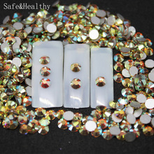 SS16-SS50 sunrise Rhinestones Back Flat Round Nail Art Decorations And Stones Non Hotfix Rhinestones Crystals for DIY Glass 2024 - buy cheap