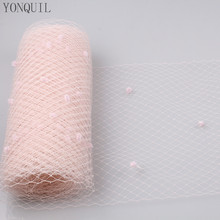 Pink 5 Yards Per Lot Birdcage Veil With Dot 25CM Width Russian Veiling Netting Wedding Dot Veils Material Free Shipping LDV07 2024 - buy cheap