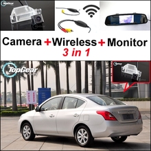 3in1 Special Rear View Camera + Wireless Receiver + Mirror Monitor Easy DIY Backup Parking System For Nissan Sunny N17 2011~2014 2024 - buy cheap