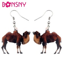 Bonsny Acrylic Desert Camel Llama Earrings Drop Dangle Animal Jewelry For Women Girls Teens Gift Accessories Charms Wholesale 2024 - buy cheap