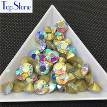 TopStone (SS38) 8mm 144pcs Round Glass Chatons Point Back Loose Rhinestones for Diy Jewelry Watch 2024 - buy cheap