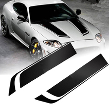 2pcs 85cm Black Racing Sports Stripe Sticker Universal Car Hood Bonnet Vinyl Decals Car-Styling Stickers Mayitr 2024 - buy cheap