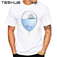 Camiseta de Sealoon para hombre, camisa con estampado de mar en un globo, divertida, básica de manga corta, gran oferta, verano 2019 2024 - compra barato