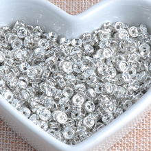 4mm White Metal Silver Plated Crystal Rhinestone Rondelle Spacer Beads 200Pc Wholesale SG004MX 2024 - buy cheap