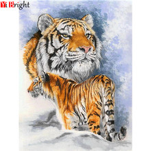 5d diy Diamond embroidery snow two tiger lady diamond painting Cross Stitch full drill Rhinestone mosaic decoration XY1 2024 - buy cheap