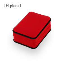 Jhpainted Подарочная коробка для ювелирных изделий, упаковка ожерелья, вельветовые подарочные коробки, красные, синие, серые прямоугольные подарочные коробки, подарочная упаковка, коробка для ювелирных изделий с подвеской 2024 - купить недорого