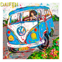 5D DIY Diamond painting Full Square Diamond embroidery Cross stitch female diver car bus flower Full Round Diamond mosaic 2024 - buy cheap