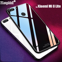 Чехол для телефона из закаленного стекла для Xiaomi mi 8 Lite, Роскошный Глянцевый силиконовый чехол с жесткой рамкой, Xiaomi mi 8 mi 8 SE, аксессуары 2024 - купить недорого