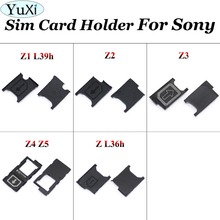 2 шт., держатель лотка для сим-карты YuXi, гнездо адаптера модуля для Sony Xperia Z L36H Z1 L39h Z2 L50w D6503 D6502 Z3 Compact Z4 Z5 2024 - купить недорого