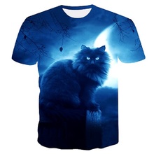 Fashion 2018 New Cool T-shirt Men/Women 3d Tshirt Print two cat Short Sleeve Summer Tops Tees T shirt Male M-5XL 2024 - buy cheap