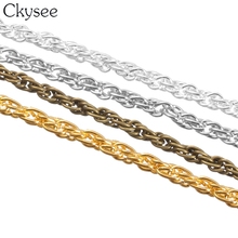 Ckysee Wholesale High Quality 10 Meter Bulk Twisted Rope Chains 3mm Width for DIY Necklace Bracelet Jewelry Making 2024 - buy cheap