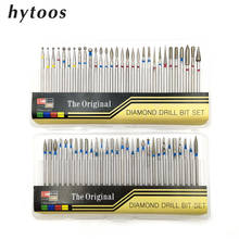 HYTOOS 30Pcs/set Diamond Drill Bit Set 3/32" Rotary Cuticle Burr Manicure Bits Electric Drill Accessories Nail Mills Tool 2024 - buy cheap