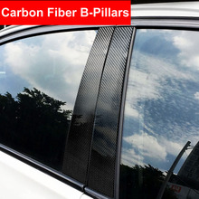 Cubierta de moldura para ventana de coche, pegatina decorativa de fibra de carbono para Exterior de BMW serie 3/5, E46, E90, F30, E60, F10, E70 2024 - compra barato