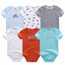 Conjunto de roupas infantis estampadas para recém-nascidos, macacão de algodão para meninos e meninas de 0-12m 2019 2024 - compre barato