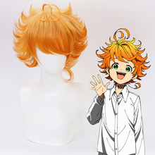 Emma Cosplay Wig Anime Yakusoku no Neverland The Promised Neverland 63194 Orange Heat Resistant Synthetic Hair Wigs + Wig Cap 2024 - buy cheap
