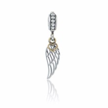 New Original 925 Sterling Silver Angel Wing Dangle Charms Pendants Suitable for Pandora Style Charm Bracelets 2024 - buy cheap