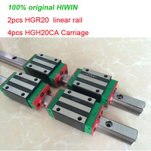 2pcs linear guide rail 100% Original HIWIN HGR20 - 200 300 400 500 600 700 800 900 1000 1100mm + 4pcs HGH20CA / HGW20CA Carriage 2024 - buy cheap