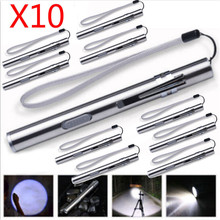 10x 8000LM Pocket Tactical Flashlight Torch LED Pen XMLT6 USB Rechargeable Light Mini Pen Flashlight 18650 Or AAA Battery
