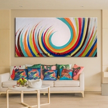Arthyx-pinturas pintadas a mano para pared, imágenes artísticas modernas, decoración del hogar, línea abstracta, pintura al óleo sobre lienzo para sala de estar, sin marco 2024 - compra barato