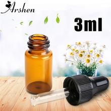 Arshen-gotero de aceite esencial para aromaterapia, dispensador vacío de Perfume, botella de pipeta de reactivo líquido de vidrio de Perfume, 3ml 2024 - compra barato