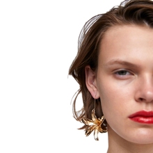 JURAN 2019 Fashion Flower Earrings Dangle Earrings Vintage Big Gold Metal Dangle Drop Earrings For Women Pendientes 2024 - buy cheap