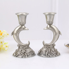 2pcs/pair Dolphin pattern  candlestick candle stick holder metal candle holders for home decorations candlestick wedding ZT133 2024 - buy cheap