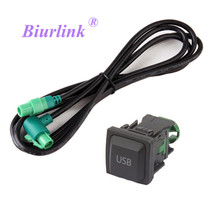 Biurlink Car Stereo Audio Extend 4pin port to 4pin Radio USB Cable Adapter for BMW for VW 2024 - buy cheap