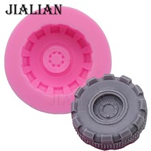 Round Tires shape fondant silicone mold for cake decorating tools 3D Car tyre wheels kitchen Baking soap mould T0624 2024 - buy cheap