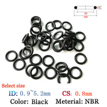 CS 0.8mm NBR material Fluoro Rubber O-Ring 10pcs Washer Seals Plastic gasket Silicone ring film oil and water seal gasket 2024 - buy cheap