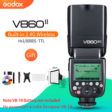 Godox V860II-C/N/S/F/O GN60 2.4G TTL HSS 1/8000 Without VB18 Battery Camera Speedlite Flash for Canon Nikon Sony Fuji Olympus 2024 - buy cheap