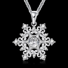 2017 new design silver color AAA Zircon geometric pendant necklace fashion jewelry engagement gift for woman collier feminino 2024 - buy cheap