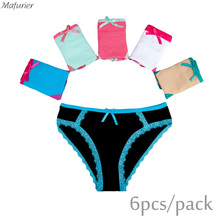 Mafurier Free Shipping 2018 New Women Sexy Panties Lady Cotton Briefs Underwear Female Lace Tanga Lingeries For Women 6Pcs/lot 2024 - buy cheap