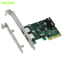 Desktop pci-e 4x to usb3.1 Type-A  adapter 2 USB 3.1 ports PCI express Card with low profile bracket support PCIe 8x 16x slot 2024 - buy cheap