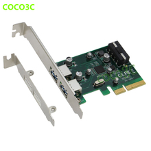 Adaptador de escritorio pci-e 4x A usb3.1 tipo A, 2 puertos USB 3,1, tarjeta PCI express con soporte de perfil bajo, ranura PCIe 8x 16x 2024 - compra barato